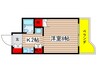 クシダビル 1Kの間取り