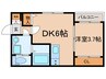 ハーモニーテラス尾頭橋Ⅲ 1DKの間取り