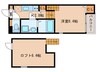 トレノハウス 1Kの間取り