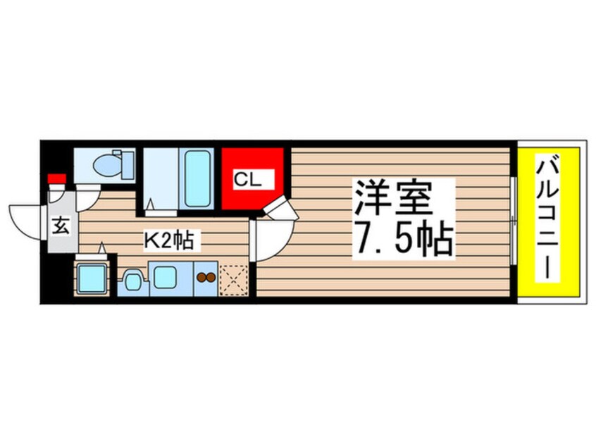 間取図 ベルファ－ス川原通