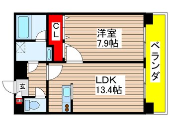 間取図 ベルファ－ス川原通