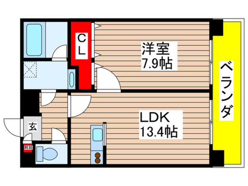 間取図 ベルファ－ス川原通