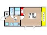 ベルファ－ス川原通 1Kの間取り