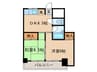山の手荘 2DKの間取り