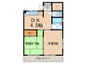 山の手荘 2DKの間取り
