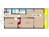 プラ－ンソレイユ密柑山２ 2LDKの間取り