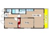 プラ－ンソレイユ密柑山２ 2LDKの間取り