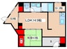服部ビル 1LDK+Sの間取り