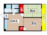 愛鷹ビル 2DKの間取り