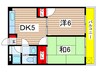 愛鷹ビル 2DKの間取り