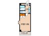 アリゼエンヌ 1Kの間取り