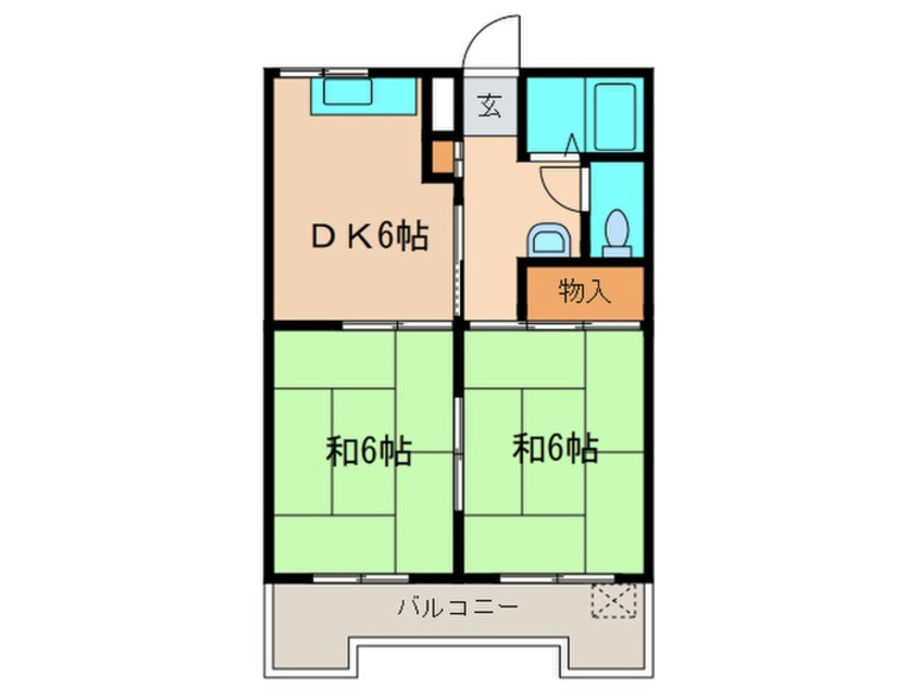 間取図 コ－ポむつみ１