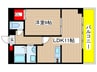 リバ－ブル檀渓 1LDKの間取り