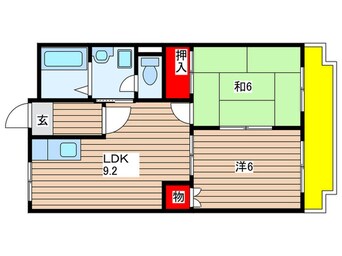 間取図 ファミ－ルはらた２