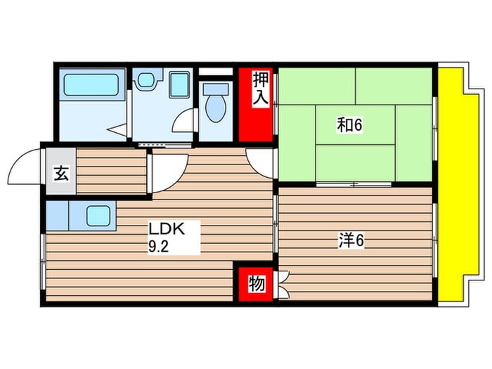 間取り図 ファミ－ルはらた２