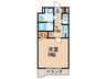 プライムコート東山 1Kの間取り