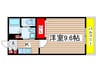 ブルーハイツ１号館 1Kの間取り