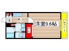 ブルーハイツ１号館 1Kの間取り