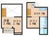 セジョリシュシュ 1DKの間取り