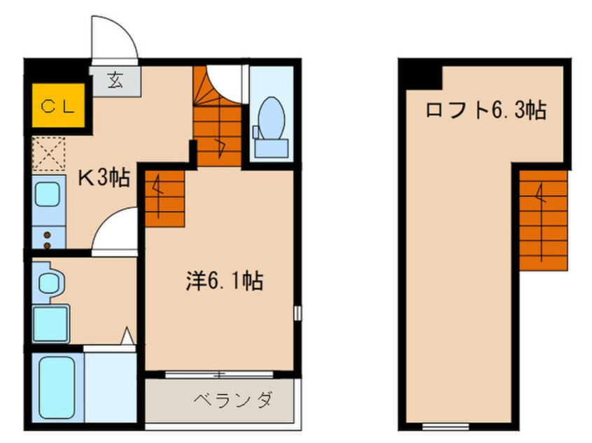 間取図 エクセラン白鳥