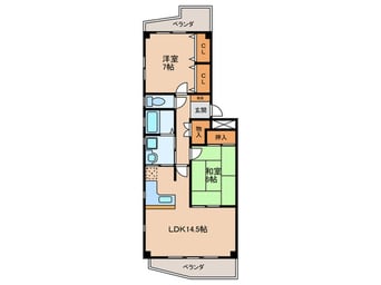 間取図 ロッシェド長須賀Ⅱ
