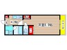 イースタンヒルズ八事 1Kの間取り