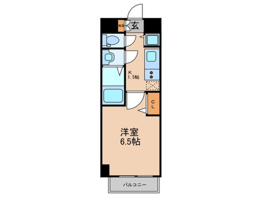 間取図 ﾌﾟﾚｻﾝｽ丸の内ﾚｼﾞﾃﾞﾝｽⅢ(1302)