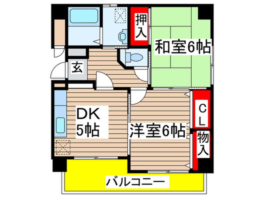 間取図 レインボー尾頭橋２