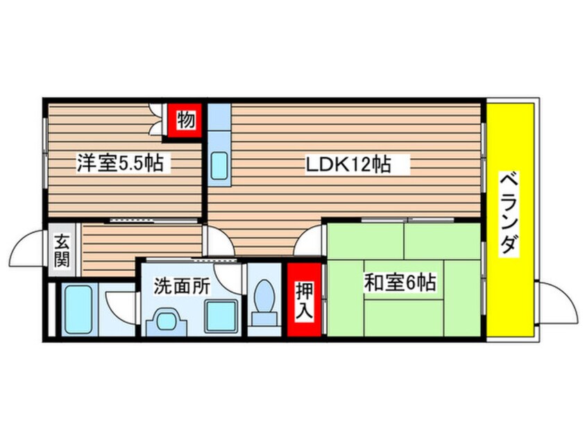 間取図 サンステ－ジ滝の水