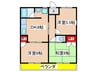 コーポウィズワルツ 3DKの間取り