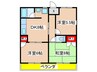 コーポウィズワルツ 3DKの間取り