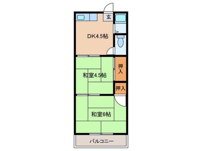 間取図 コーポ美芳