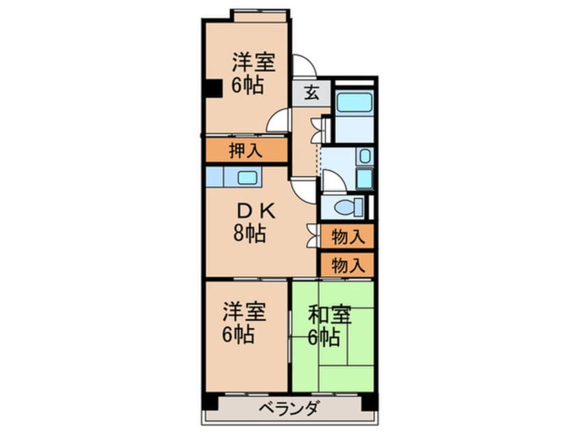 間取図 シャンポ－ル幹　Ｉ