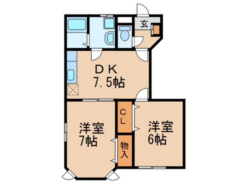 間取図 ミルト二アＢ