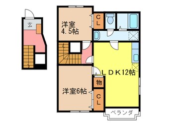 間取図 ミルト二アＢ