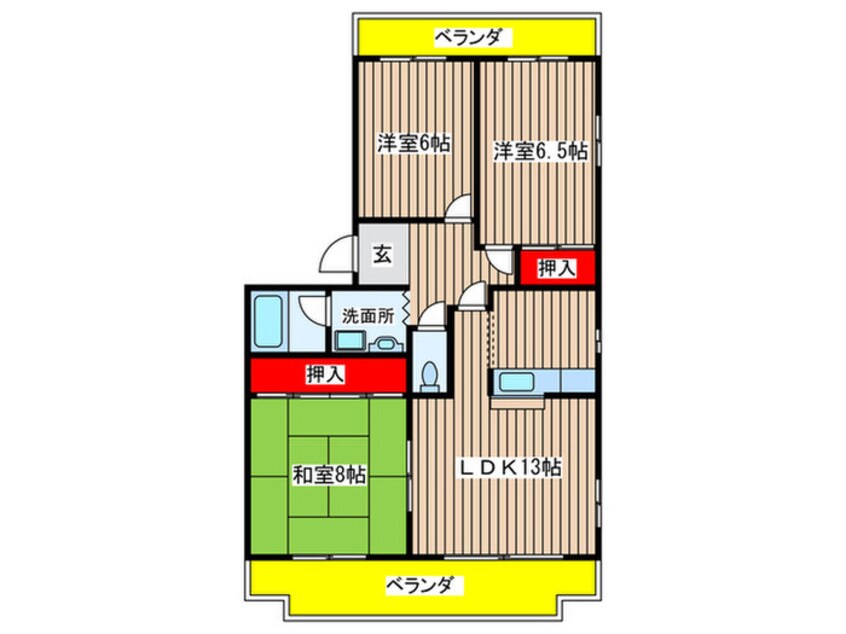 間取図 万場山ハイツ