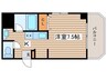 グリ－ンパーク新瑞 1Kの間取り