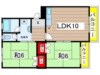 間取図 五軒家ハイツ  Ａ棟