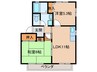 プリミエ－ル堀ノ内Ⅱ棟 2LDKの間取り