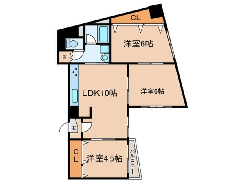 間取図 モリダイヤハイツ栄(601)