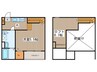 Monstera春敲 1Kの間取り
