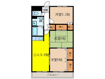 間取図 シェモア明正Ⅱ