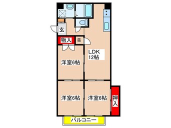 間取図 コンフォ－トフカヤ