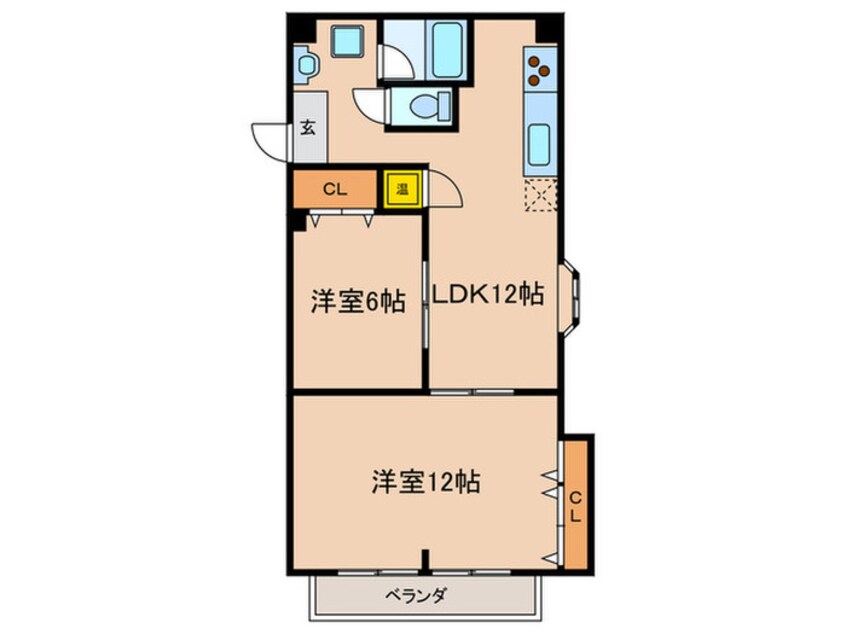 間取図 コンフォ－トフカヤ