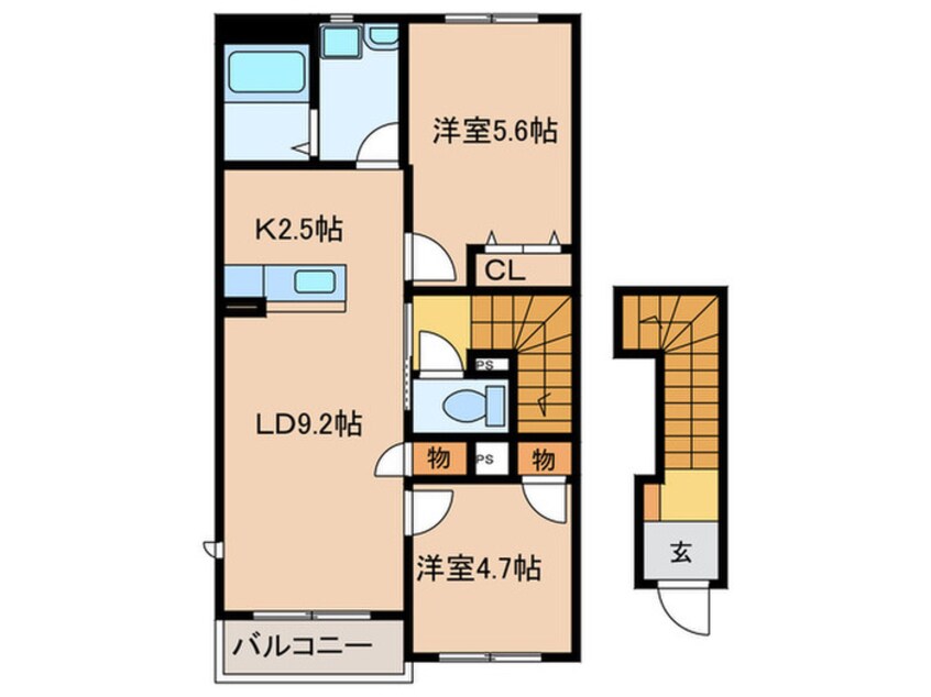 間取図 ソレイユ二重堀
