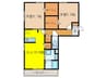 メルベーユ 2LDKの間取り