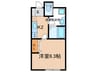 CHIKUSA-SIX 1Kの間取り