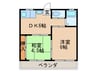 コ－ポ城山 2DKの間取り