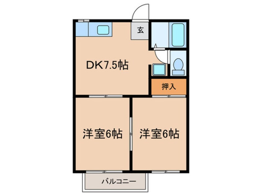 間取図 フォーブル浅井Ｂ