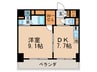 Ｃａｓｏｎｅ　ａｓｓｏ 1DKの間取り